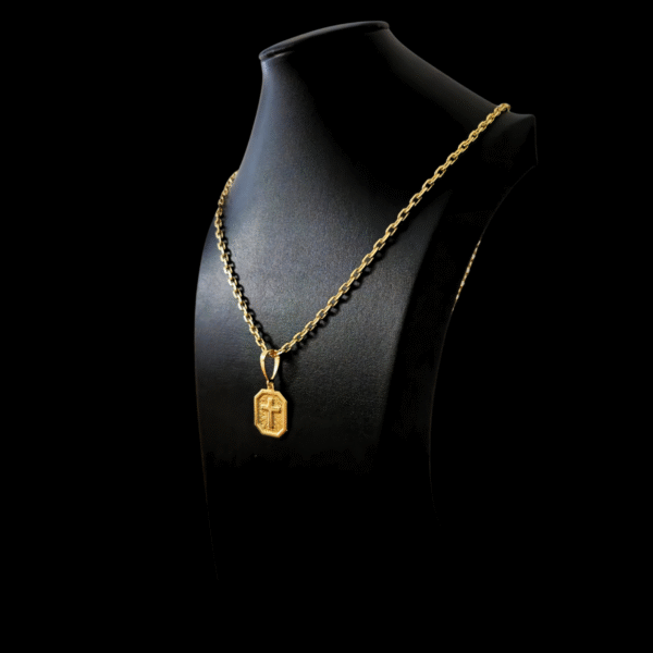 Corrente Cartier com Pingente Cruz Folheado a Ouro 18k - Imagem 3