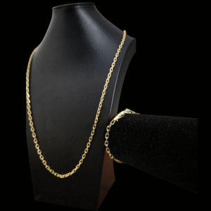 Conjunto Corrente e Pulseira Cartier Folheado a Ouro 18k